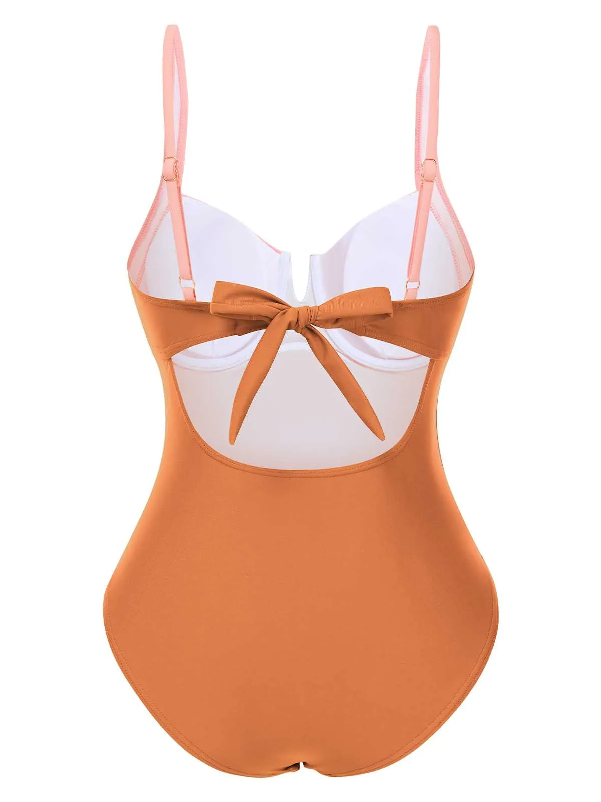 1980s Colorblock Strap High-Leg One-Piece Swimsuit sold by Retro Stage product image thumbnail 2
