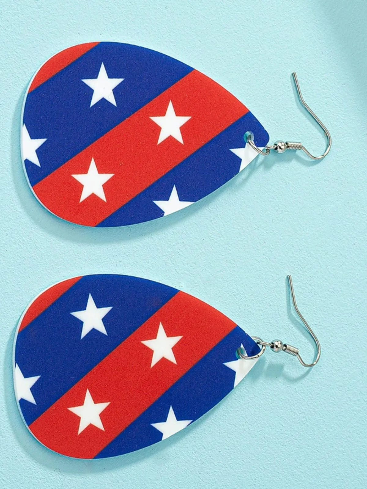 Star‑Spangled Independence Day Teardrop Earrings sold by Retro Stage product image thumbnail 2
