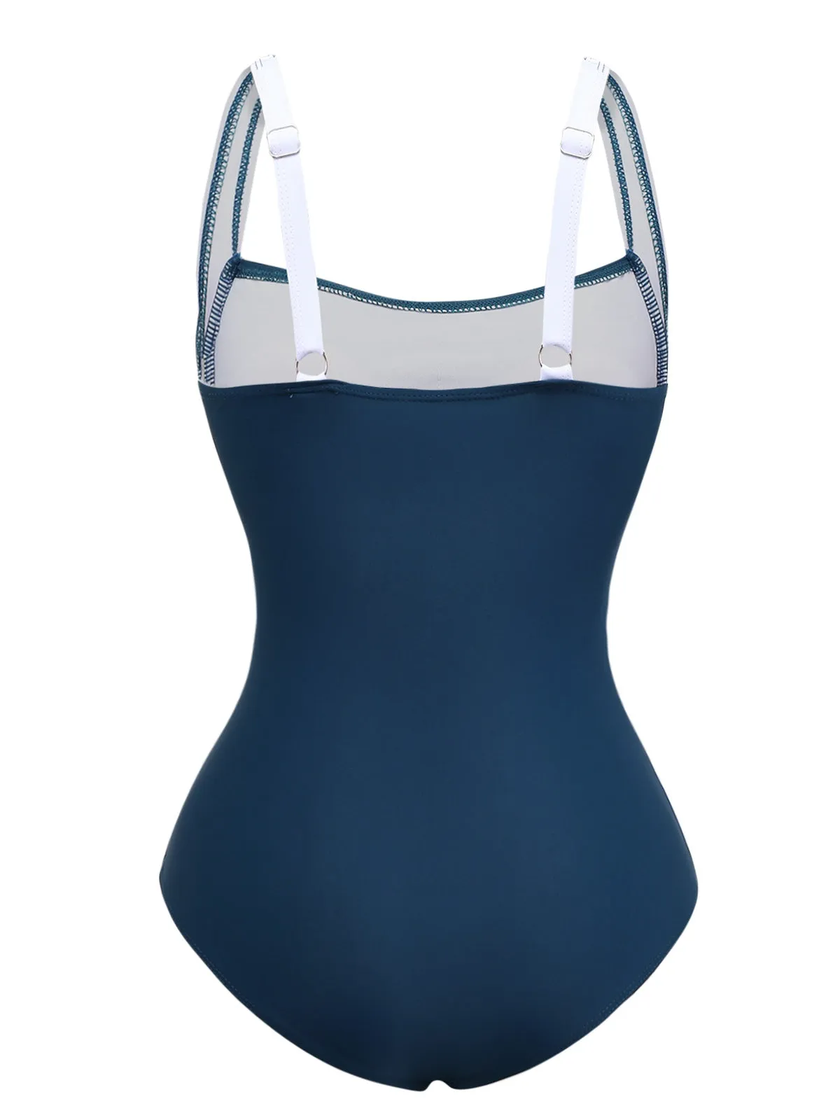1950s Colorblock Tummy Control One-Piece Swimsuit sold by Retro Stage product image thumbnail 2