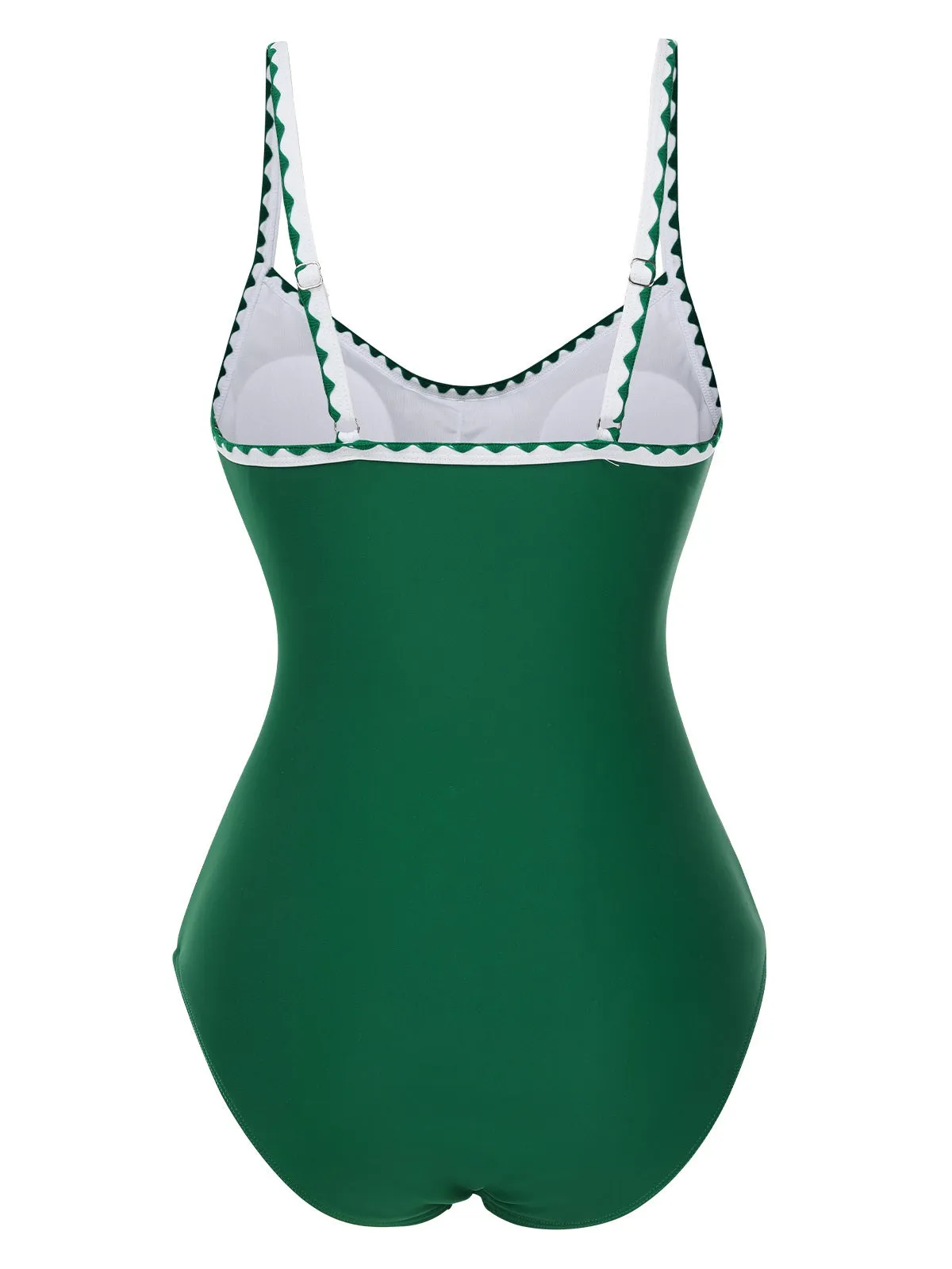 1940s Spaghetti Straps Ruched One-Piece Swimsuit sold by Retro Stage product image thumbnail 2