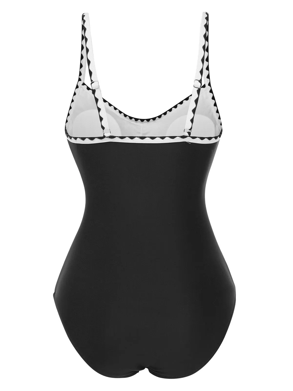 1940s Spaghetti Straps Ruched One-Piece Swimsuit sold by Retro Stage product image thumbnail 5