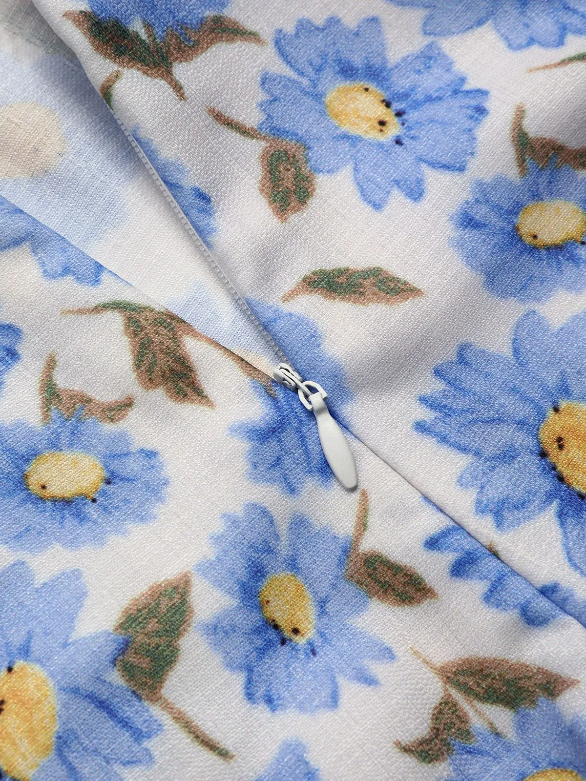 1960s Floral Print Lapel Belted Romper sold by Retro Stage product image thumbnail 3