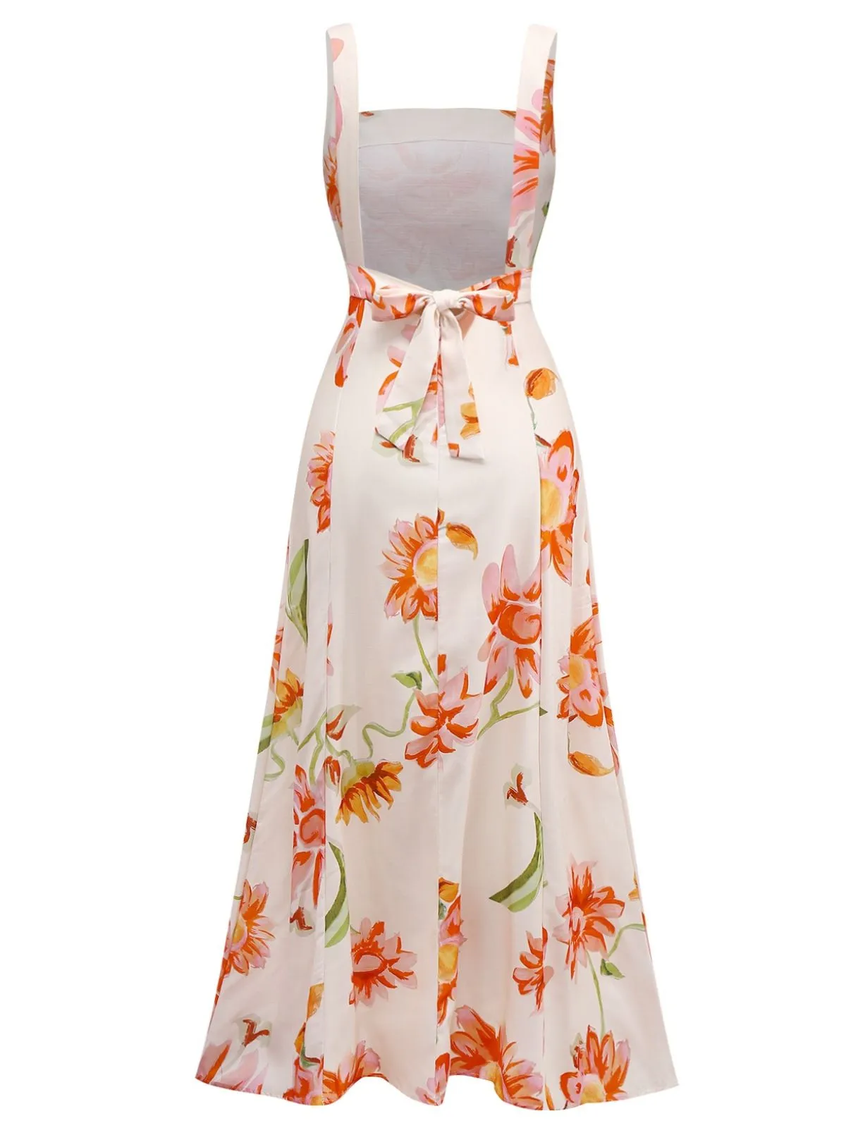 1940s Floral Backless Wide Strap Dress sold by Retro Stage product image thumbnail 2