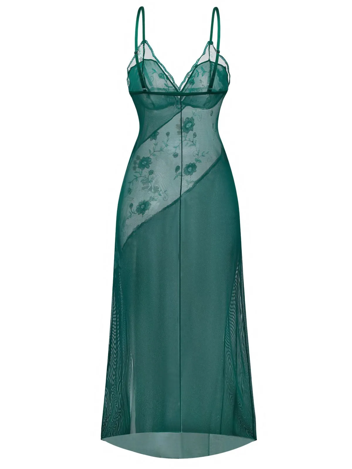 1930s Lace Embroidered Floral Slip Nightdress sold by Retro Stage product image thumbnail 2