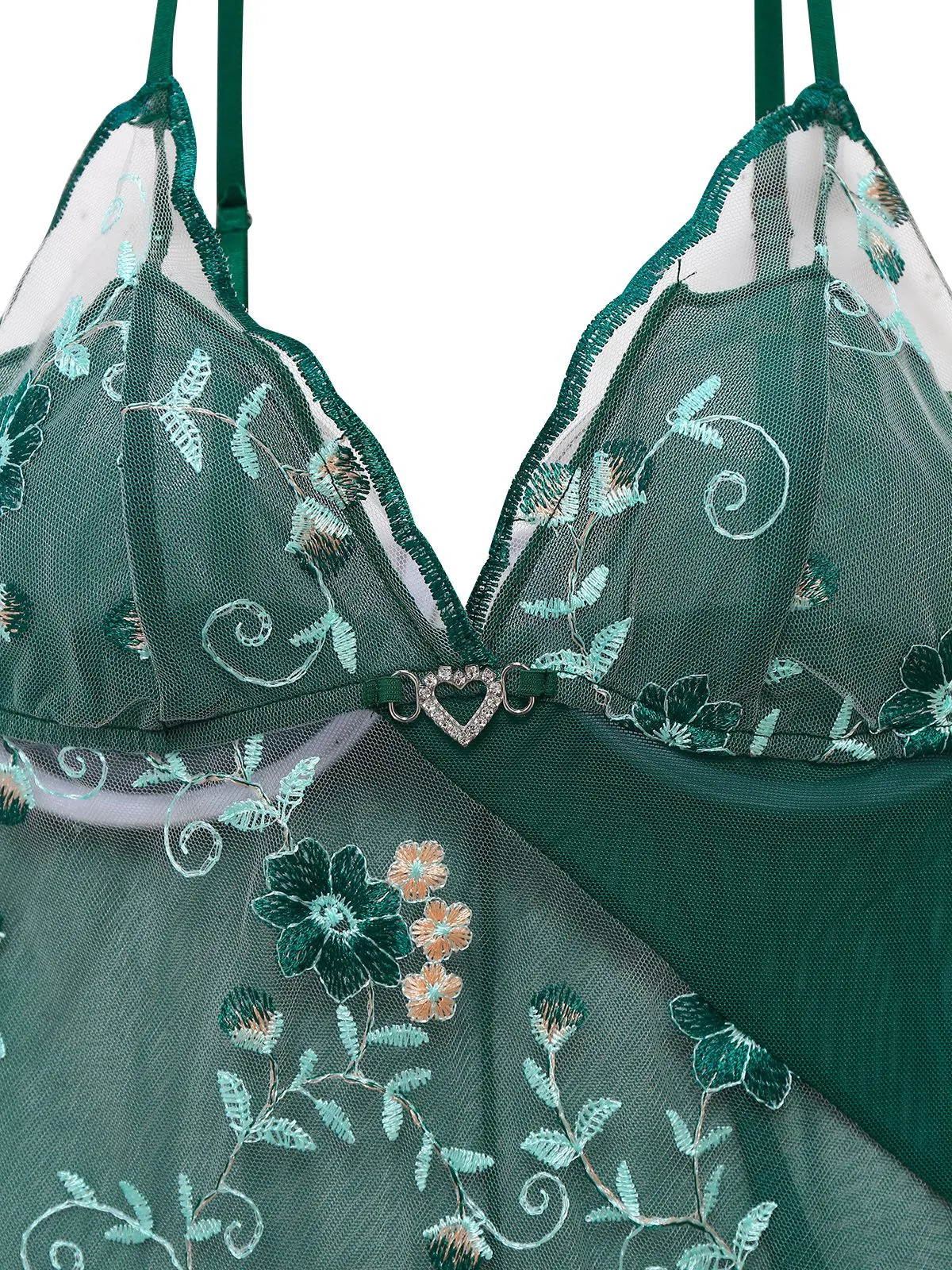 1930s Lace Embroidered Floral Slip Nightdress sold by Retro Stage product image thumbnail 3