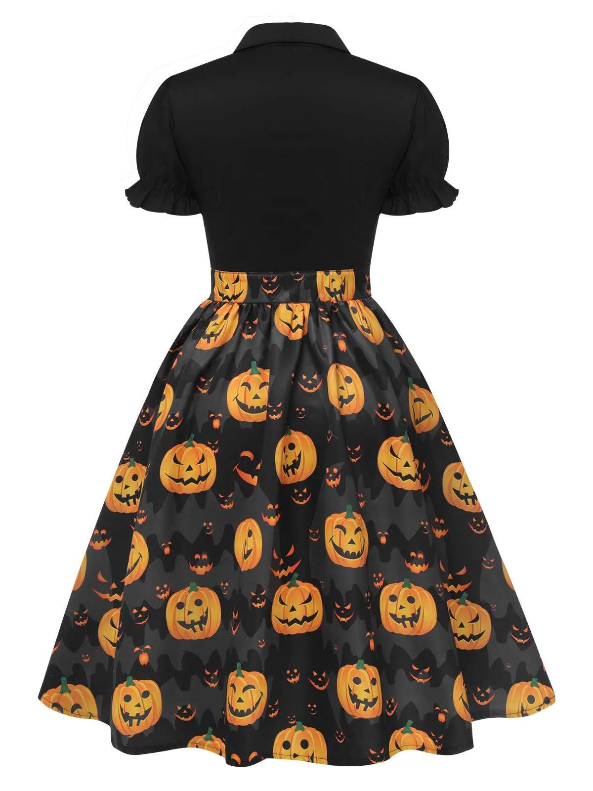 1950s Halloween Pumpkin Bow Tie Dress sold by Retro Stage product image thumbnail 4
