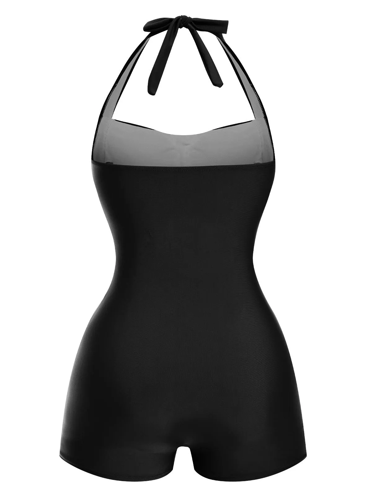 1950s Solid Halter Boxer One-Piece Swimsuit sold by Retro Stage product image thumbnail 3