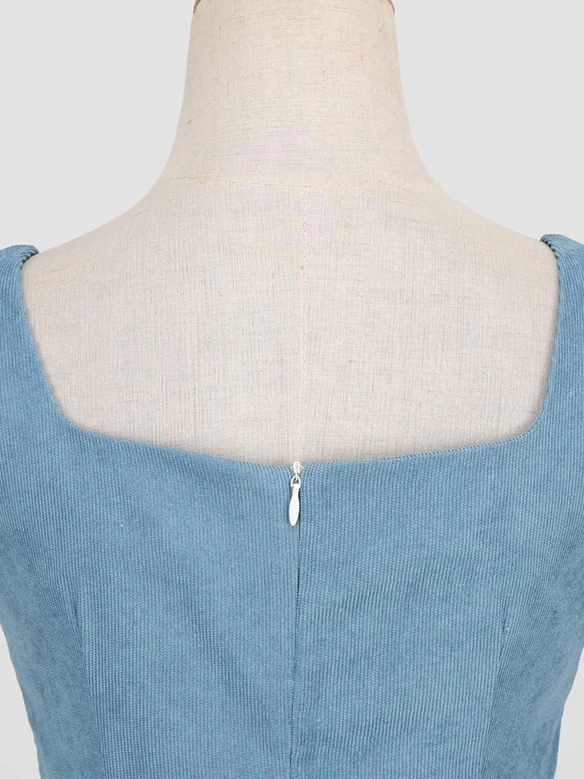1950s Corduroy Solid Vintage Dress sold by Retro Stage product image thumbnail 4