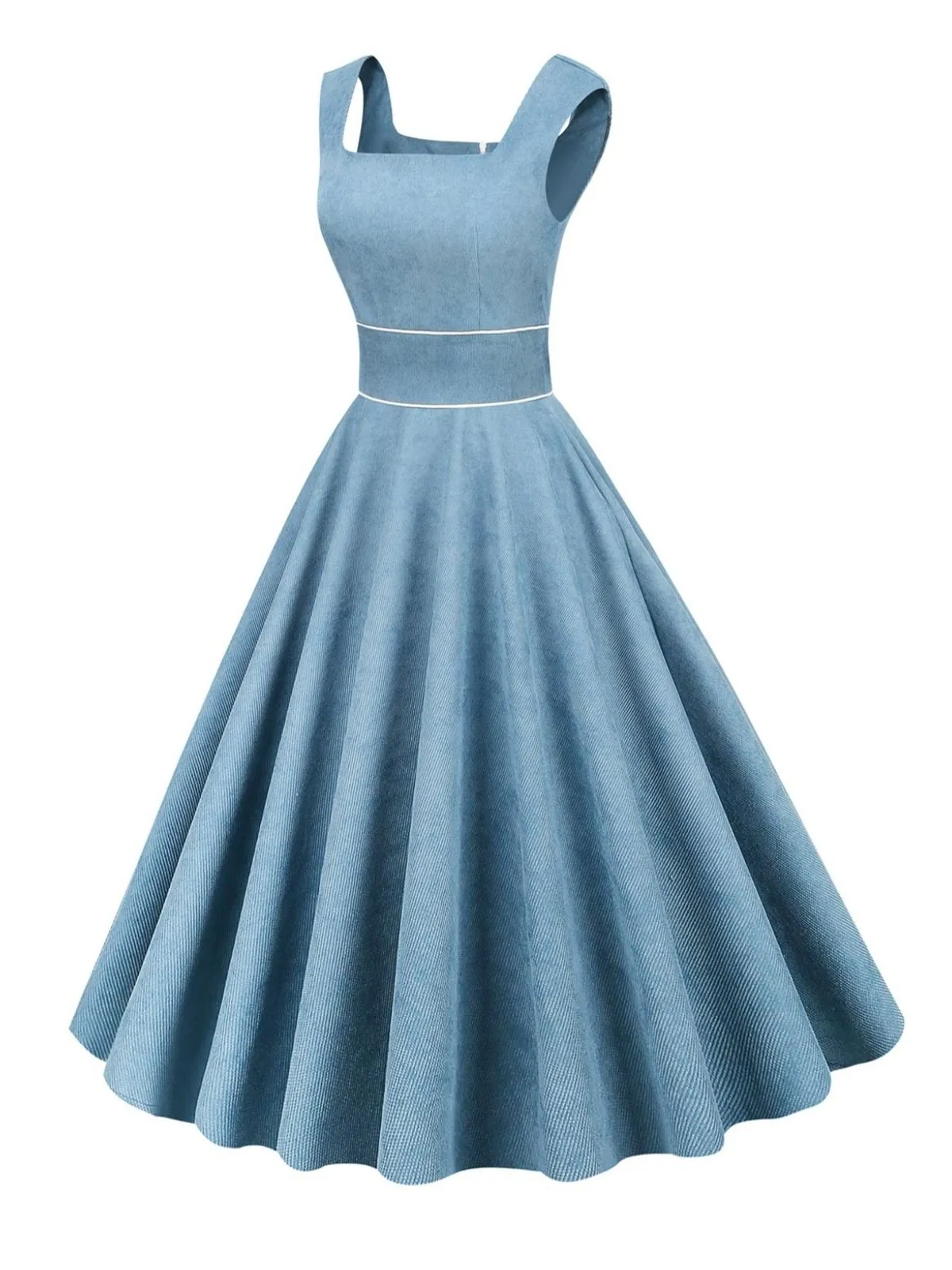1950s Corduroy Solid Vintage Dress sold by Retro Stage product image thumbnail 3