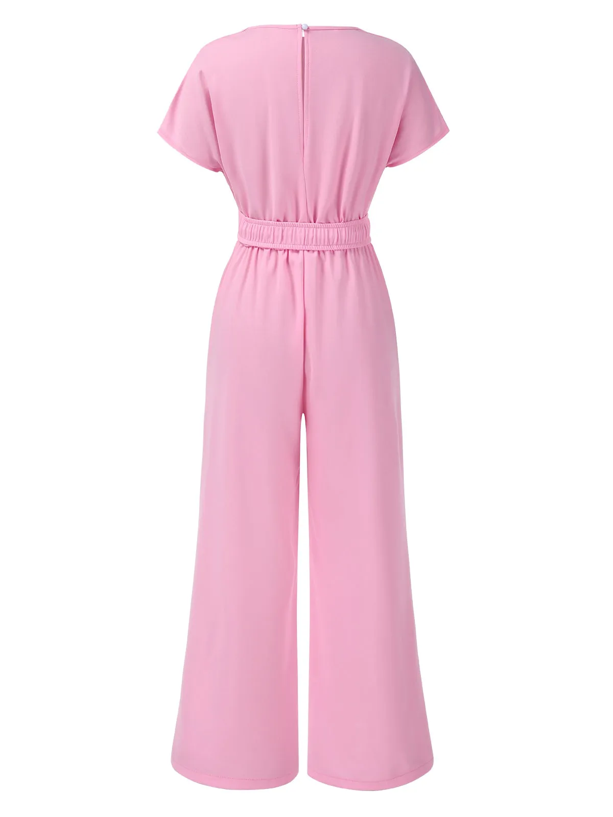1950s Solid V-Neck Belted Jumpsuit sold by Retro Stage product image thumbnail 2
