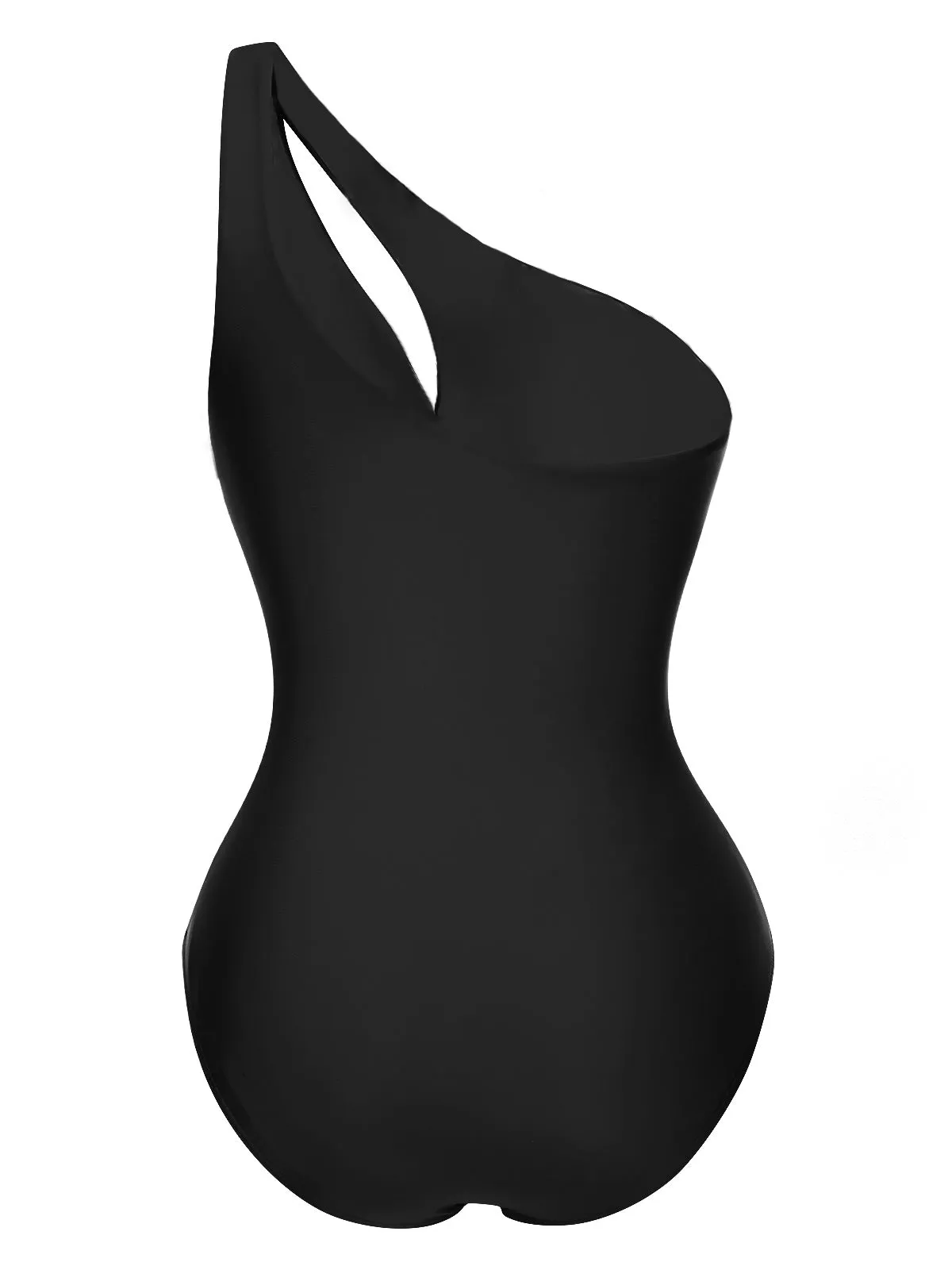 1930s One-Shoulder Cut-Out Solid One-Piece Swimsuit sold by Retro Stage product image thumbnail 4