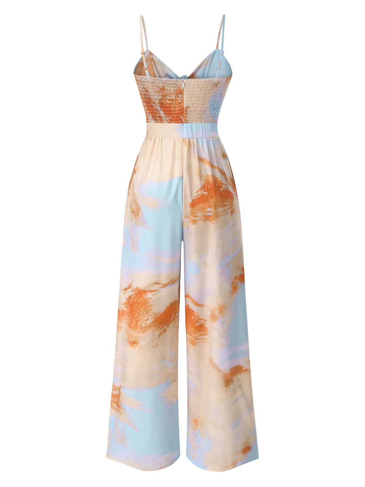 Multicolor 1930s Suspender Lace-up Ruched Jumpsuit sold by Retro Stage product image thumbnail 2