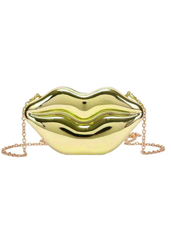 Lip-Shaped Metallic Shoulder Bag sold by Retro Stage product image thumbnail 4
