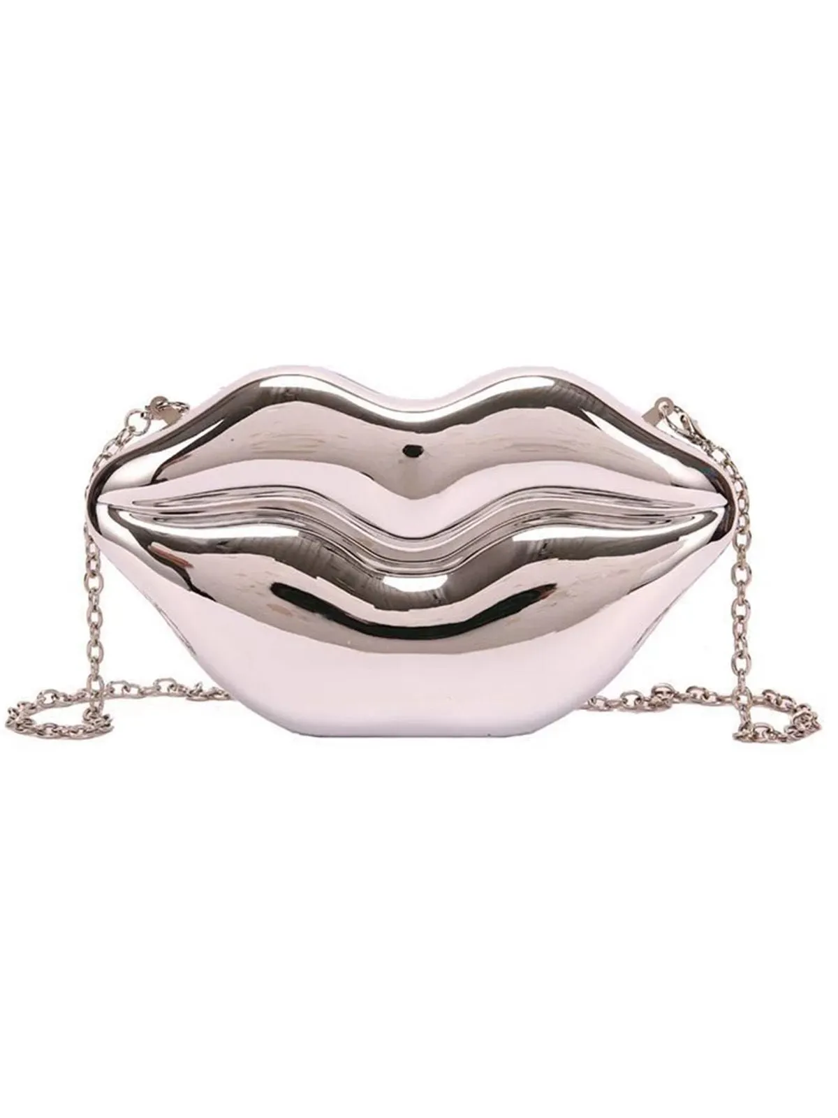Lip-Shaped Metallic Shoulder Bag sold by Retro Stage product image thumbnail 3