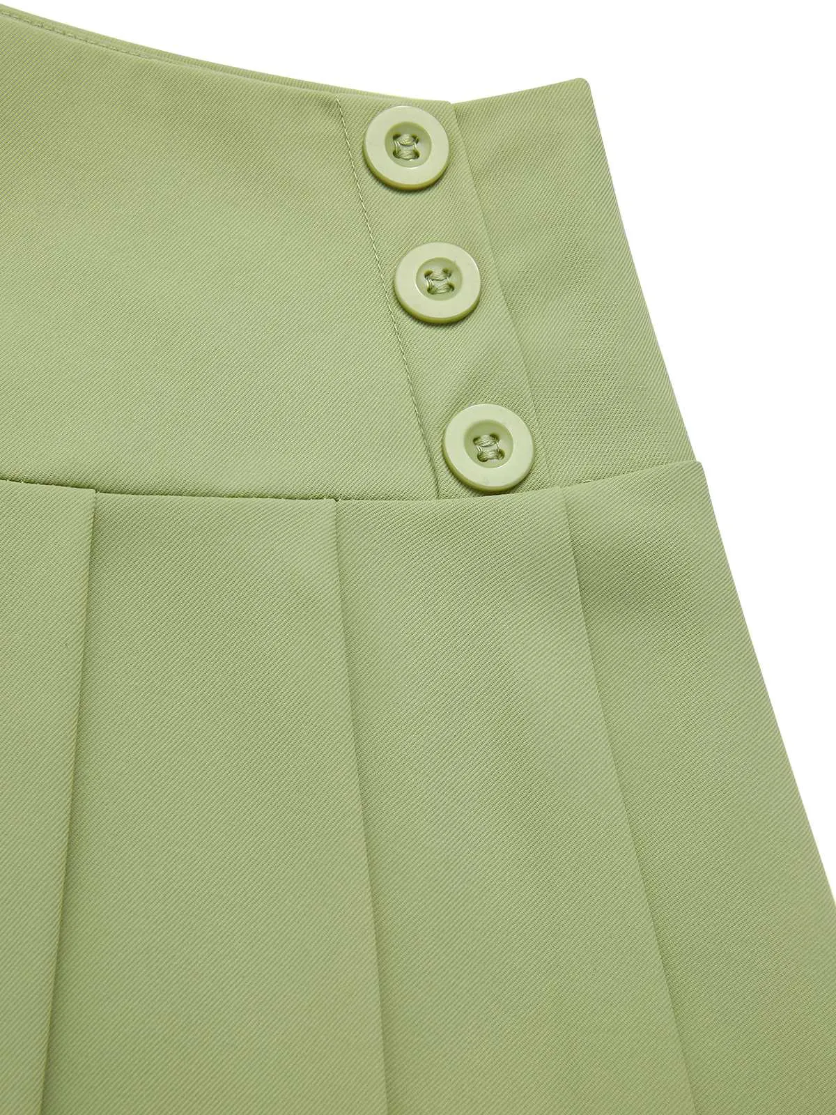 2PCS 1960s Solid Buttons Vest & Pleated Skirt sold by Retro Stage product image thumbnail 5