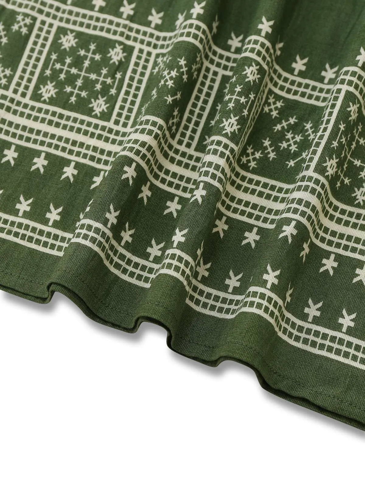 Green 1970s Wide-Legs Bohemian Bandeau Jumpsuit sold by Retro Stage product image thumbnail 4