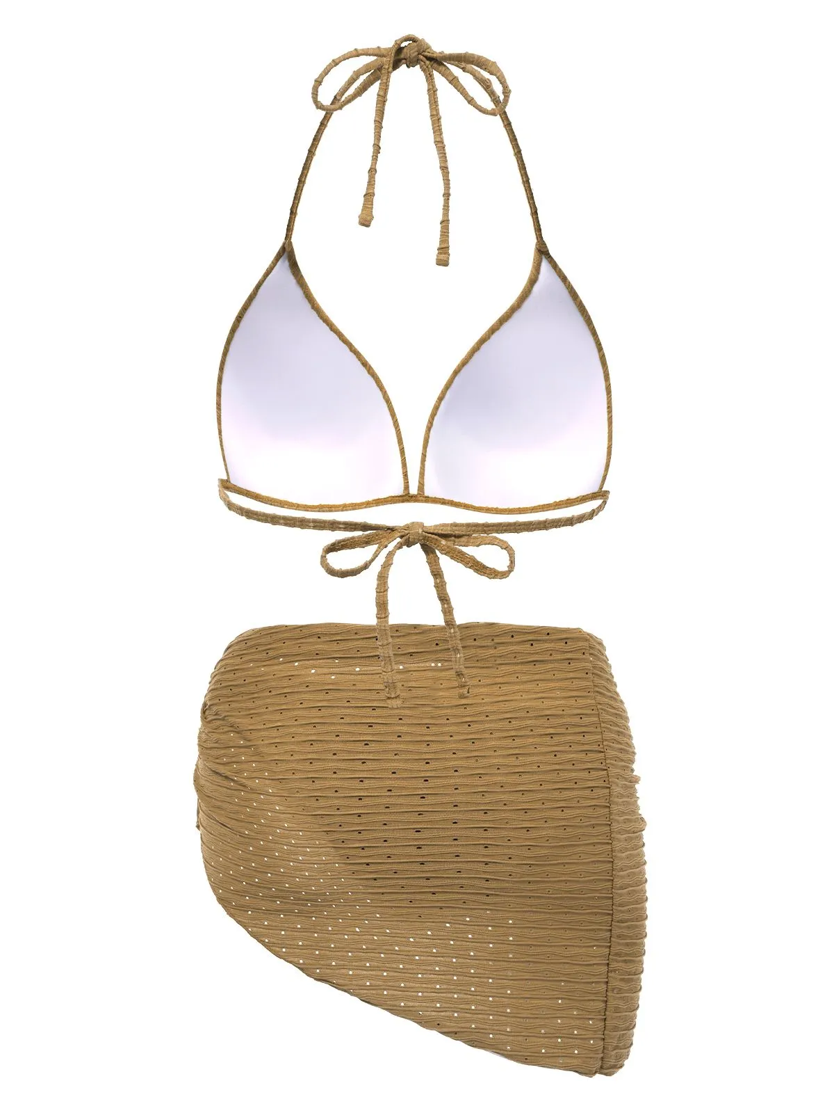 1940s Halter Textured Solid Bikini Set & Cover-Up sold by Retro Stage product image thumbnail 3