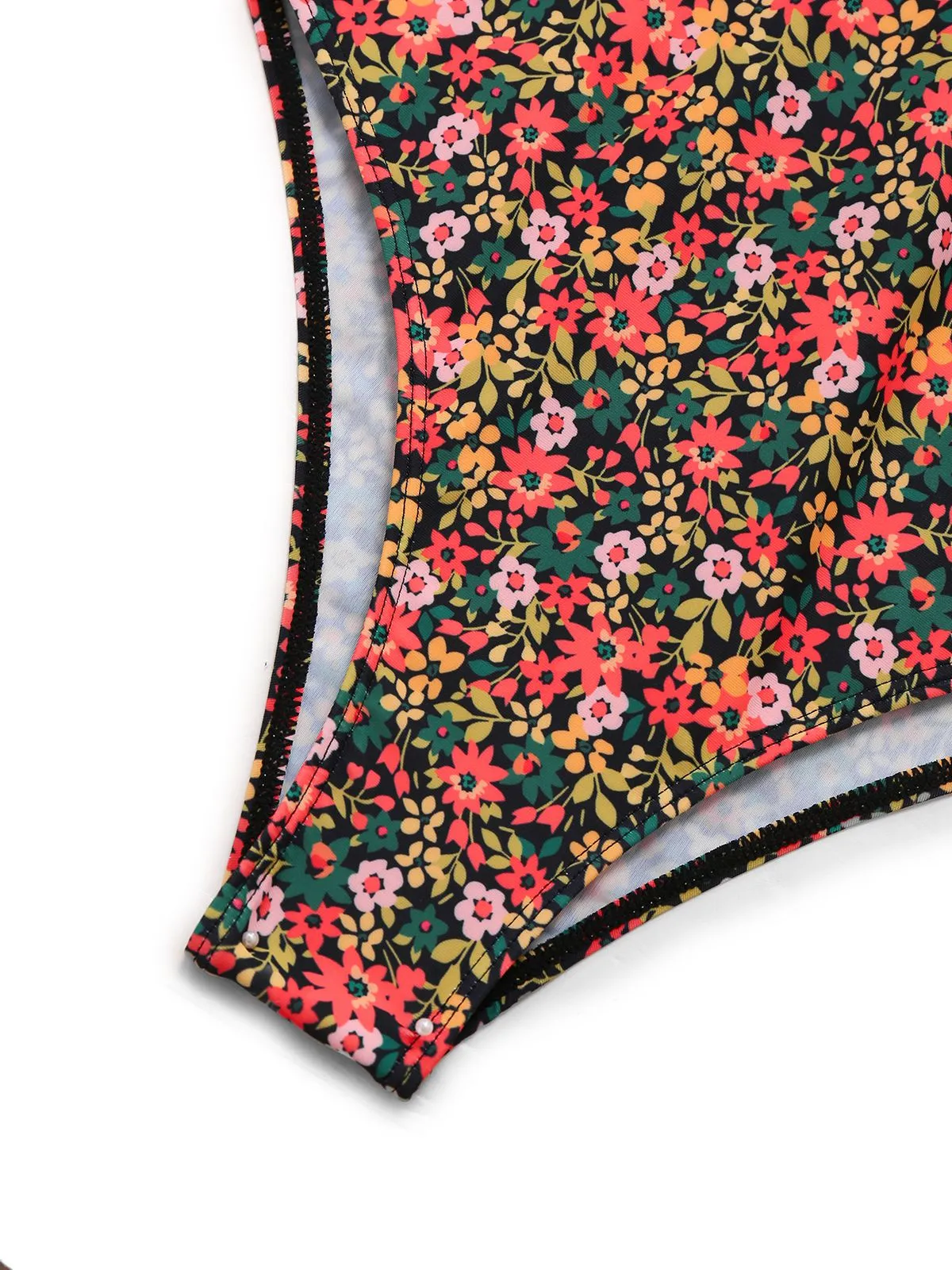 1930s Spaghetti Strap Ditsy Floral One-Piece Swimsuit sold by Retro Stage product image thumbnail 4