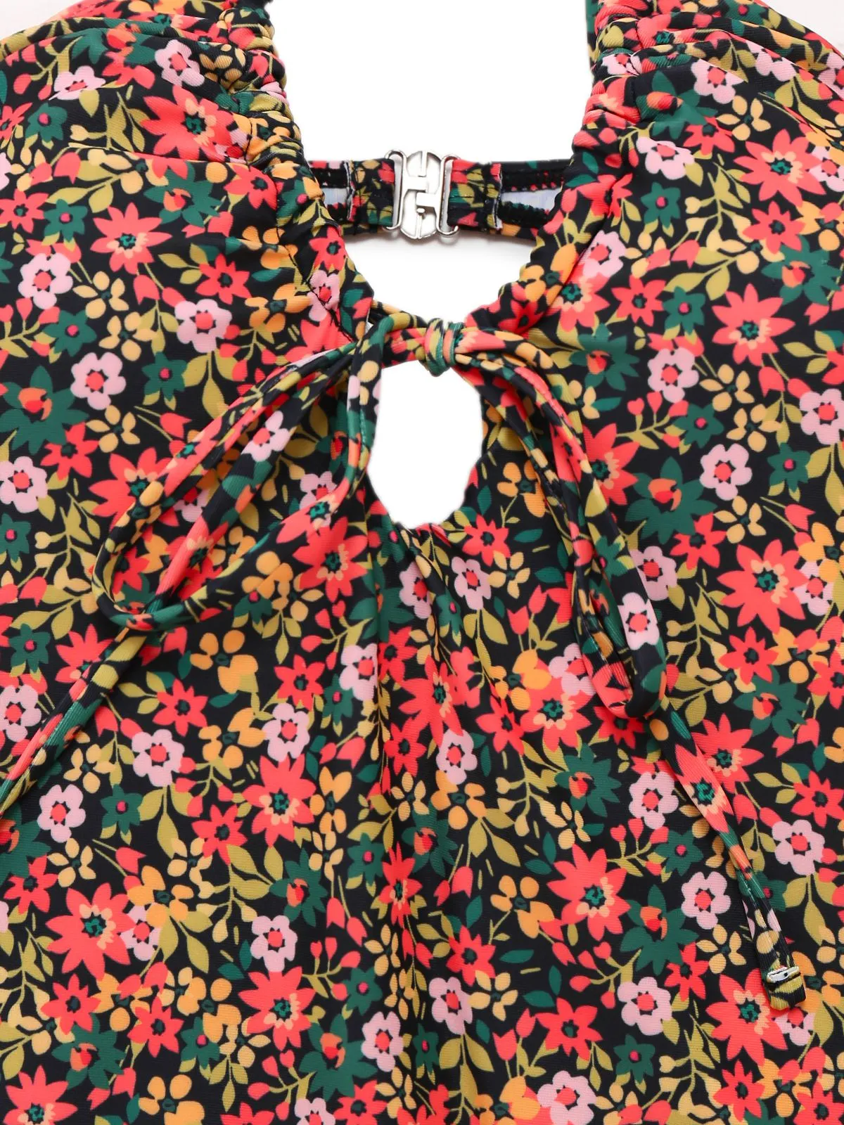 1930s Spaghetti Strap Ditsy Floral One-Piece Swimsuit sold by Retro Stage product image thumbnail 3