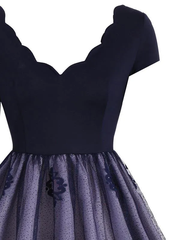 1950s Floral Patchwork Swing Dress sold by Retro Stage product image thumbnail 3