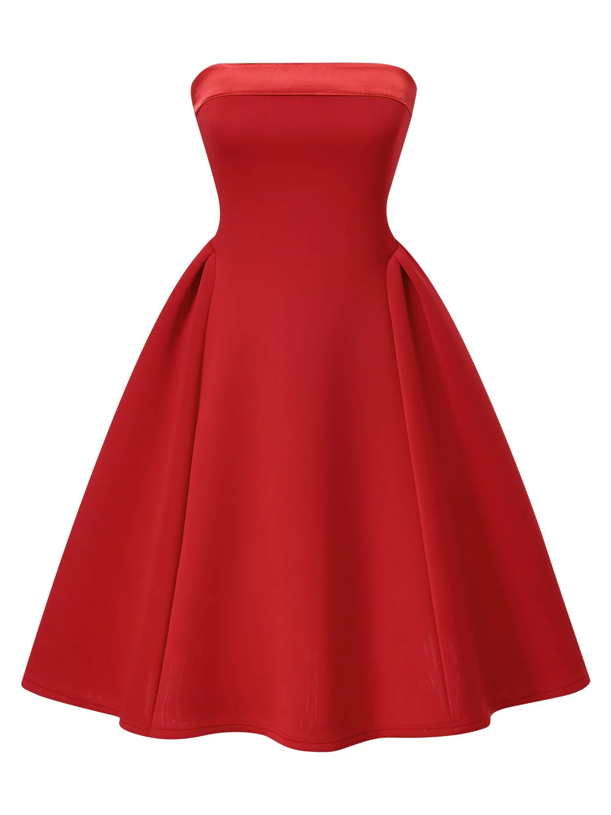 1950s Vintage Colorblock Bandeau Swing Dress sold by Retro Stage product image thumbnail 5