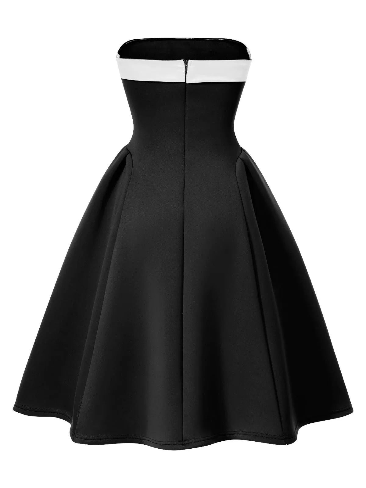 1950s Vintage Colorblock Bandeau Swing Dress sold by Retro Stage product image thumbnail 3