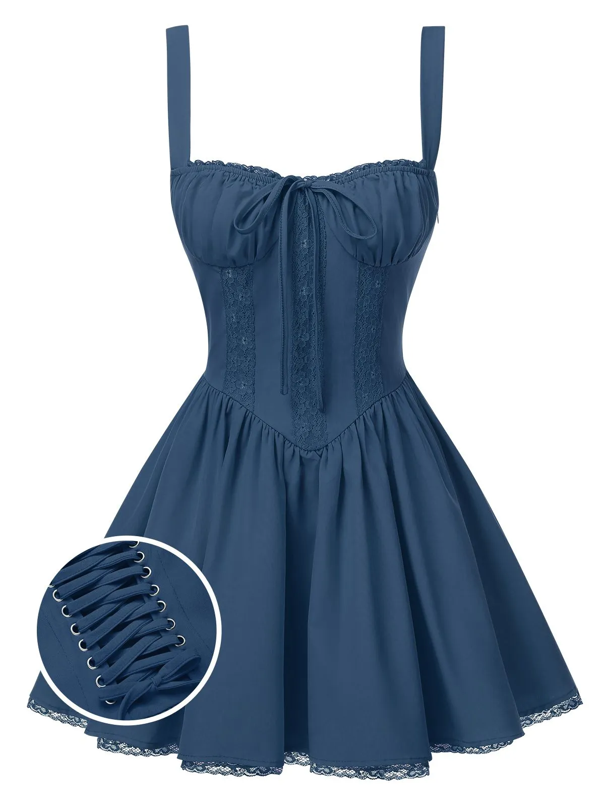 1950s Strap Lace-Up Corset Mini Dress sold by Retro Stage product image thumbnail 5