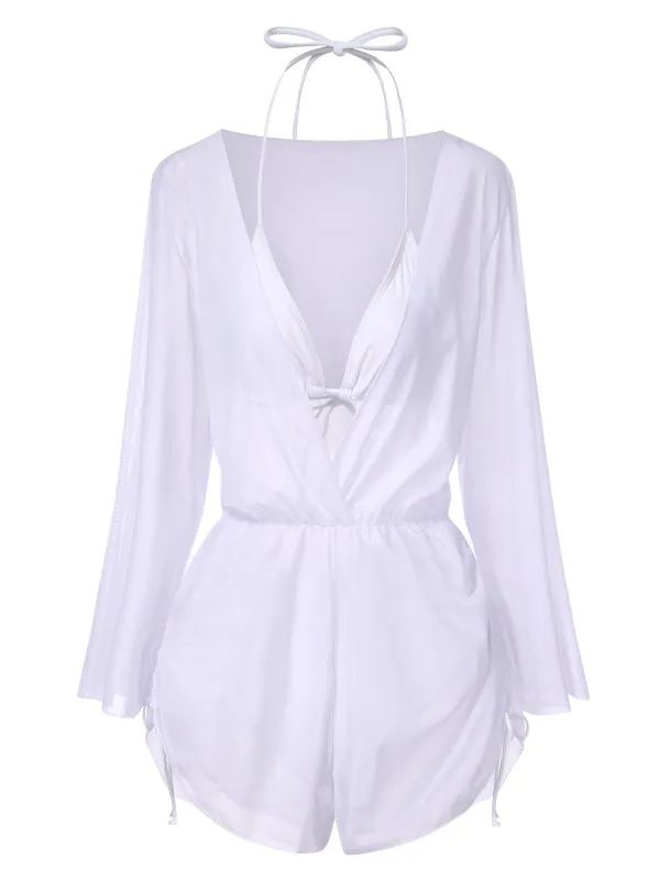 1970s Halter Solid Bikini Set & Cover Up sold by Retro Stage