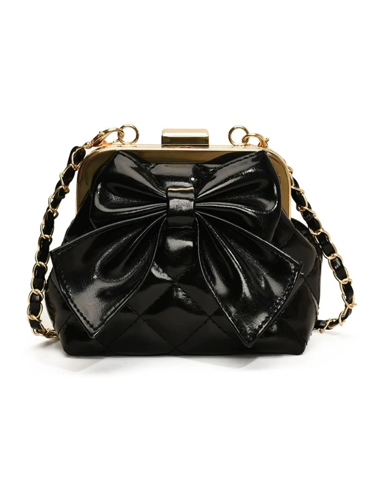 Vintage Bow Clip Chain Crossbody Bag sold by Retro Stage product image thumbnail 2