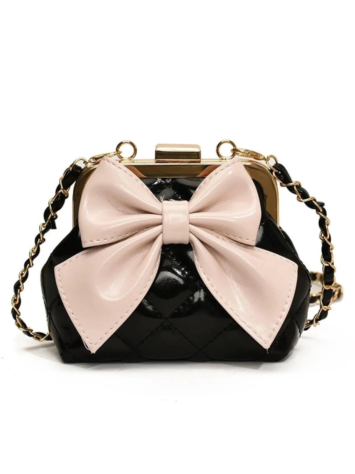 Vintage Bow Clip Chain Crossbody Bag sold by Retro Stage product image thumbnail 4