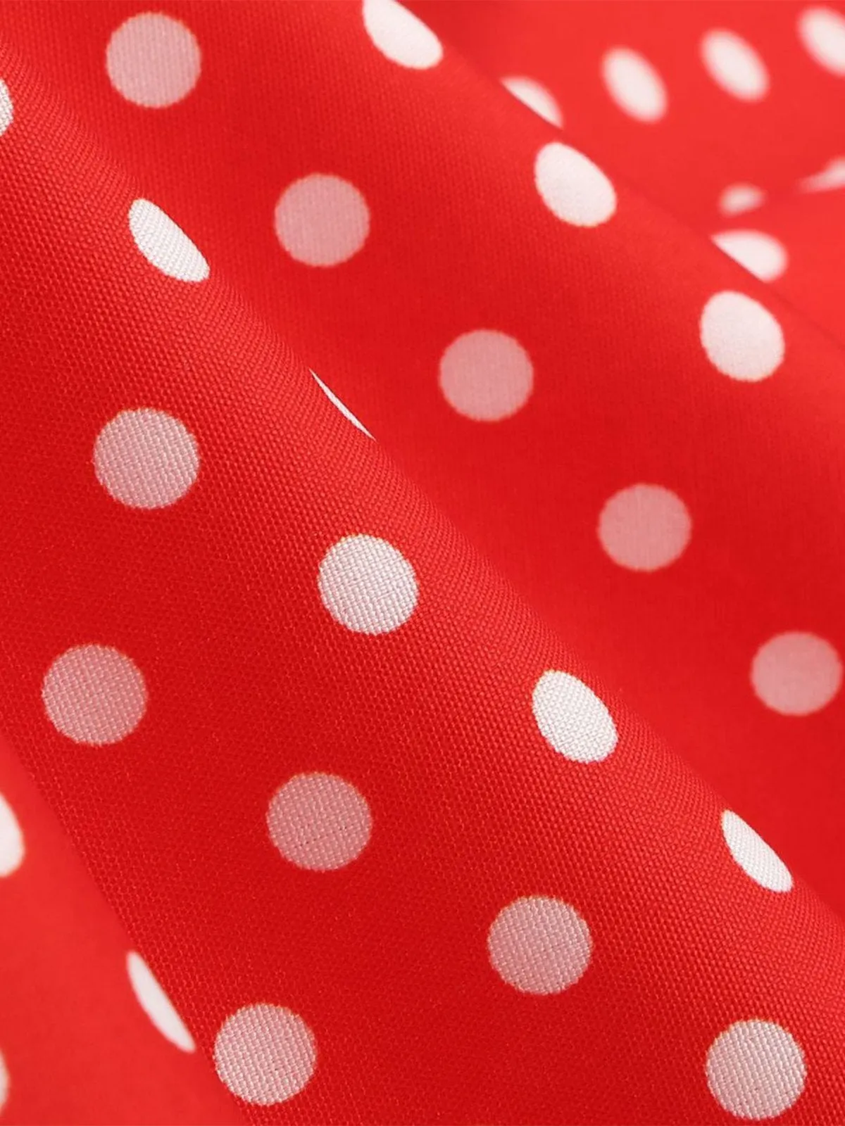 Red 1950s Polka Dot Sweetheart Neck Bow Dress sold by Retro Stage product image thumbnail 4