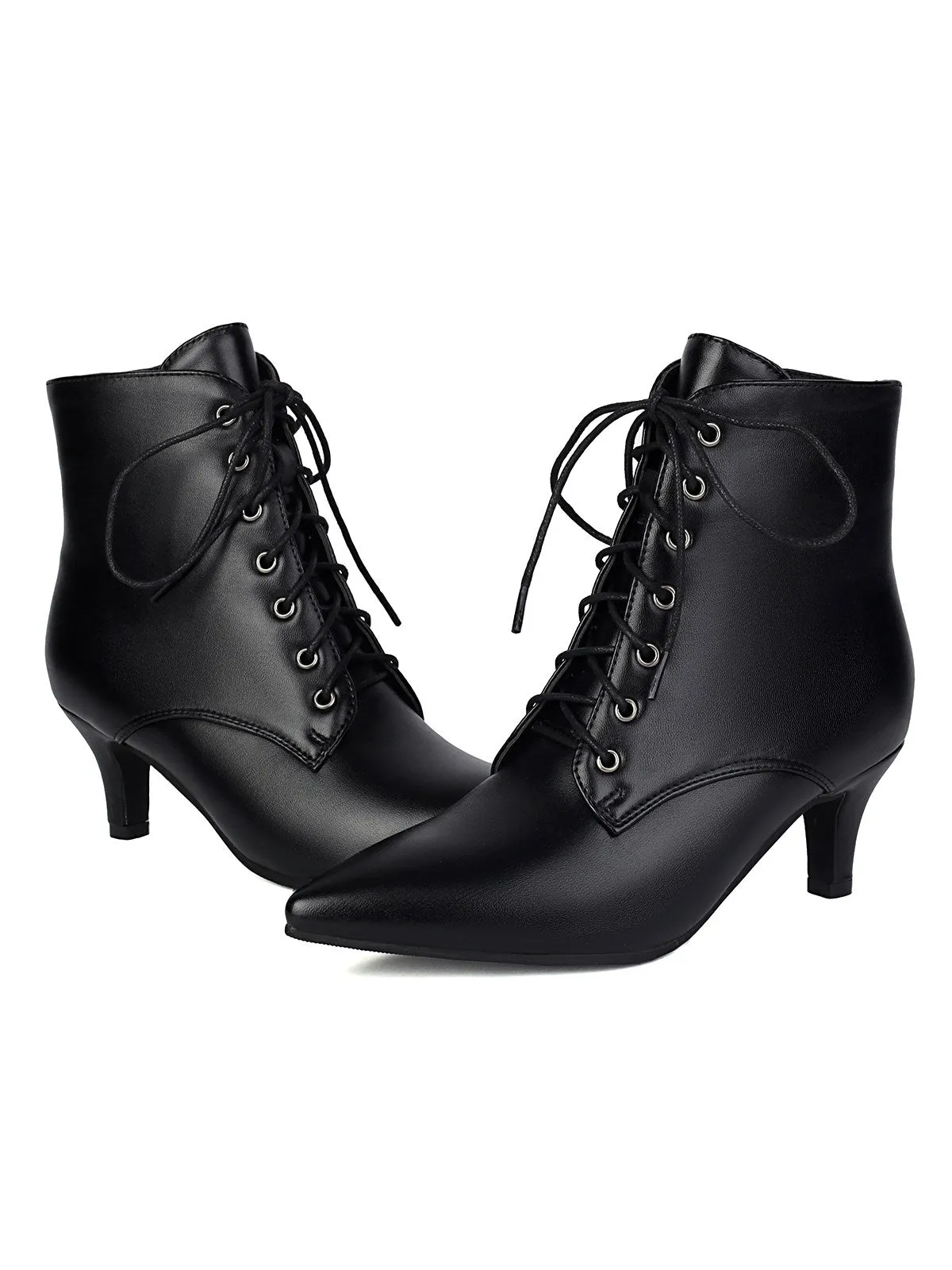 Vintage Lace-Up Kitten Heel Ankle Boots sold by Retro Stage product image thumbnail 2