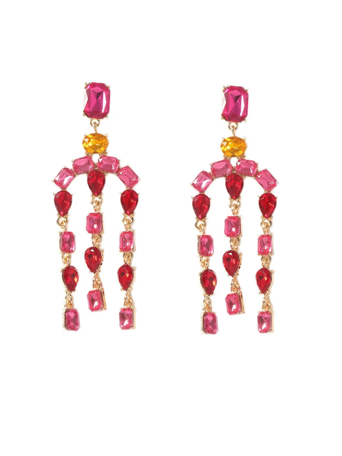 Vintage Crystal Cascade Diamond Earrings sold by Retro Stage product image thumbnail 2