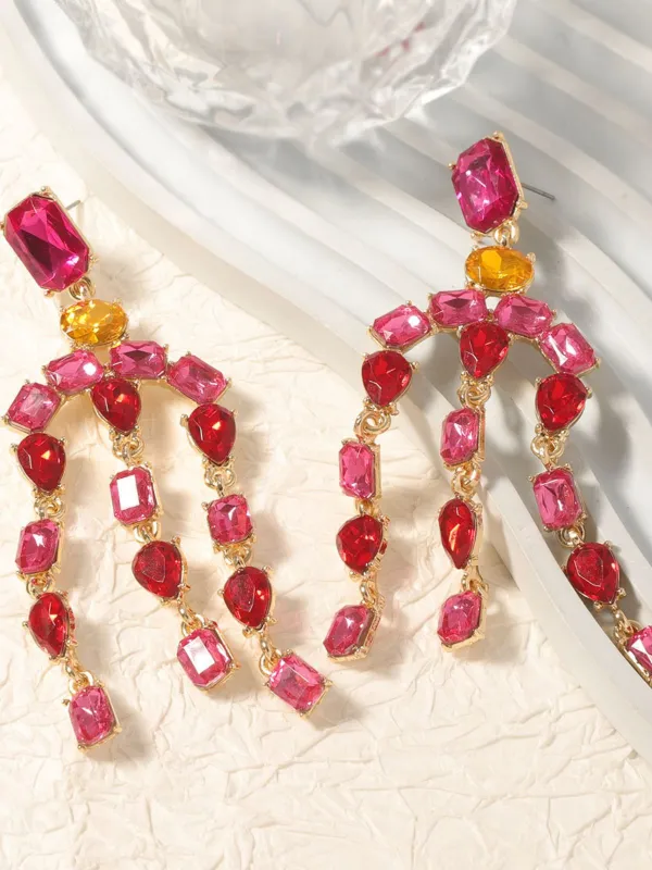 Vintage Crystal Cascade Diamond Earrings sold by Retro Stage