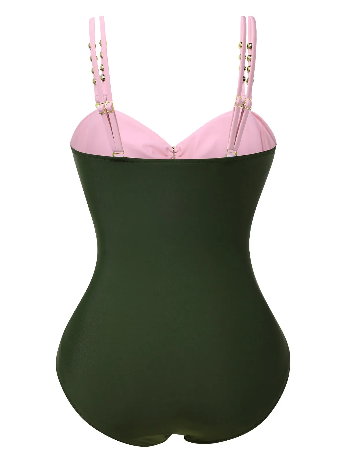 1950s Metal Button Hollow One-Piece Swimsuit sold by Retro Stage product image thumbnail 4