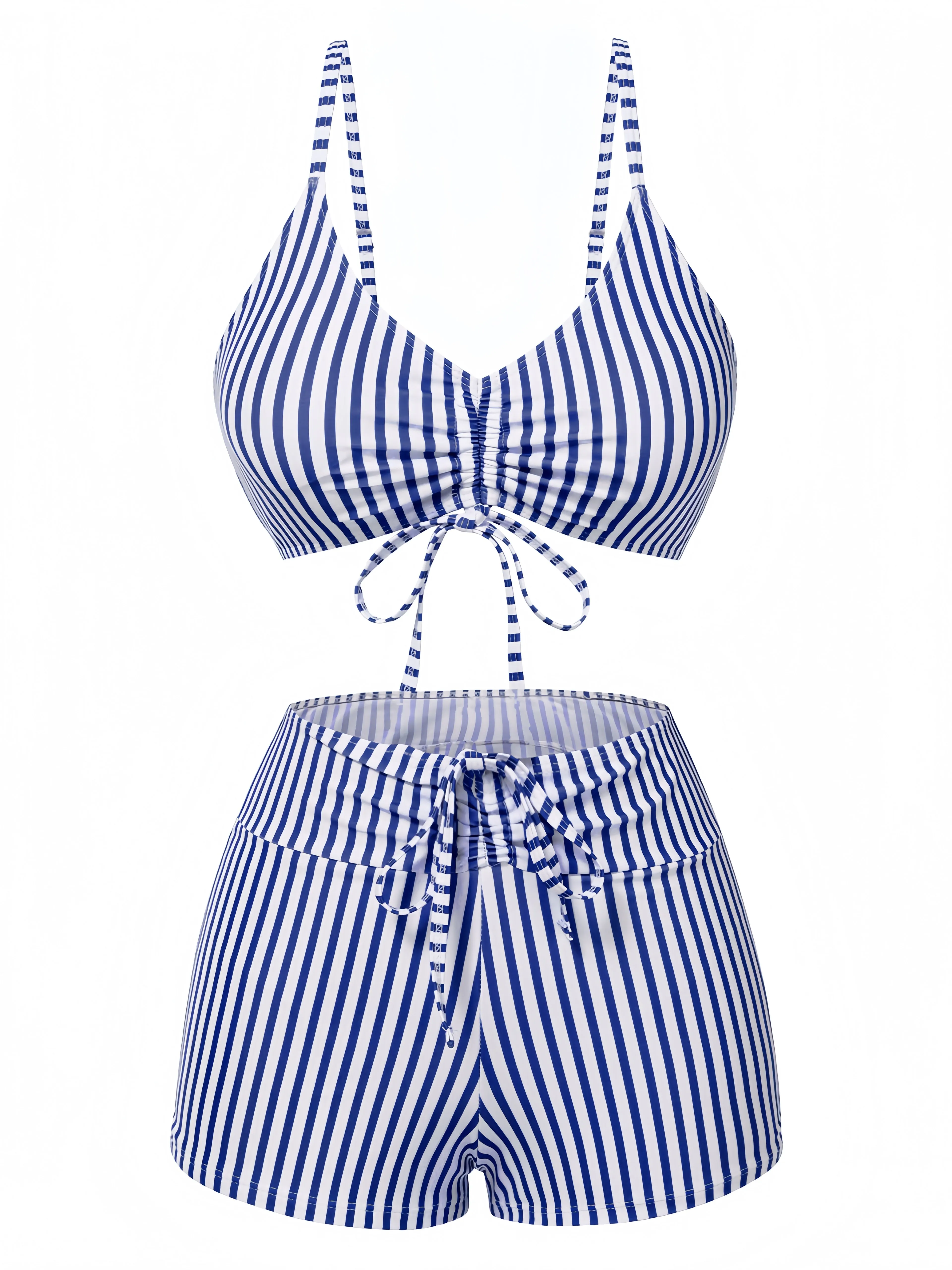 1930s Drawstring Straps Vertical Stripe Boxer Bikini sold by Retro Stage product image thumbnail 4