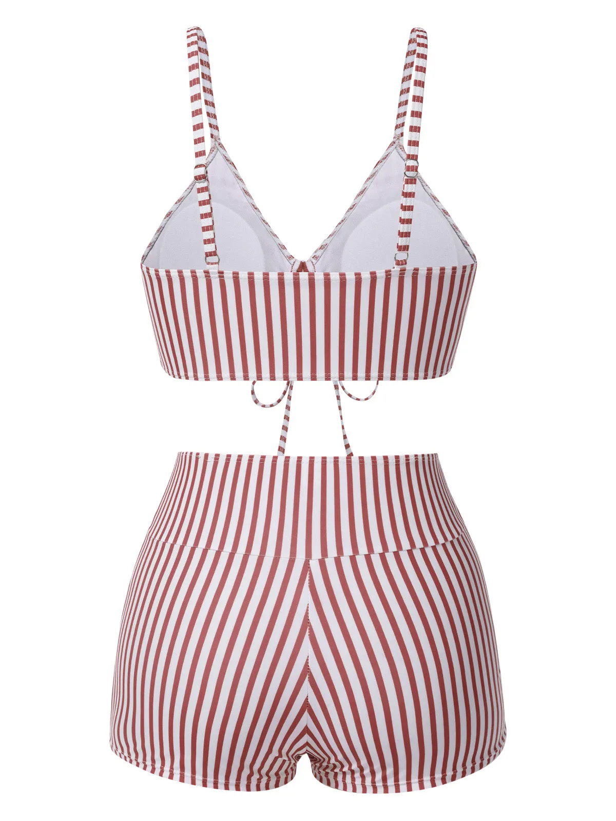 1930s Drawstring Straps Vertical Stripe Boxer Bikini sold by Retro Stage product image thumbnail 2