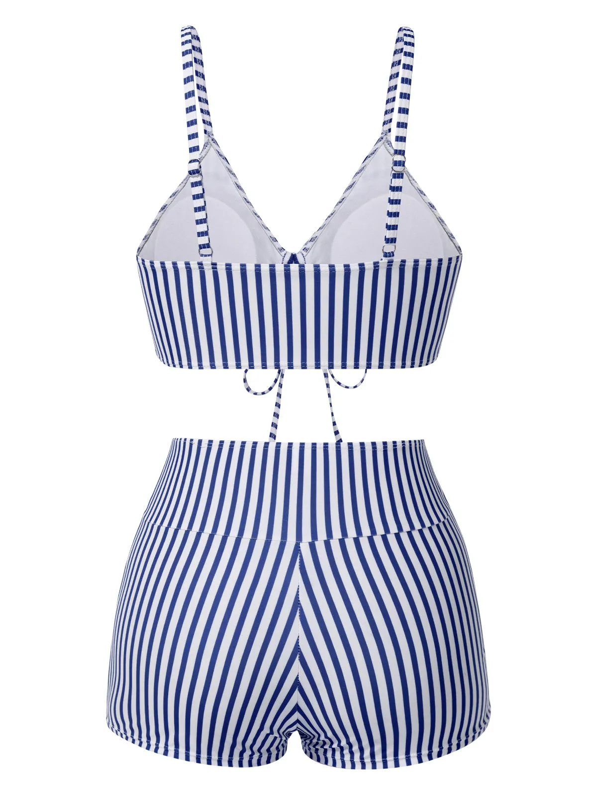 1930s Drawstring Straps Vertical Stripe Boxer Bikini sold by Retro Stage product image thumbnail 5