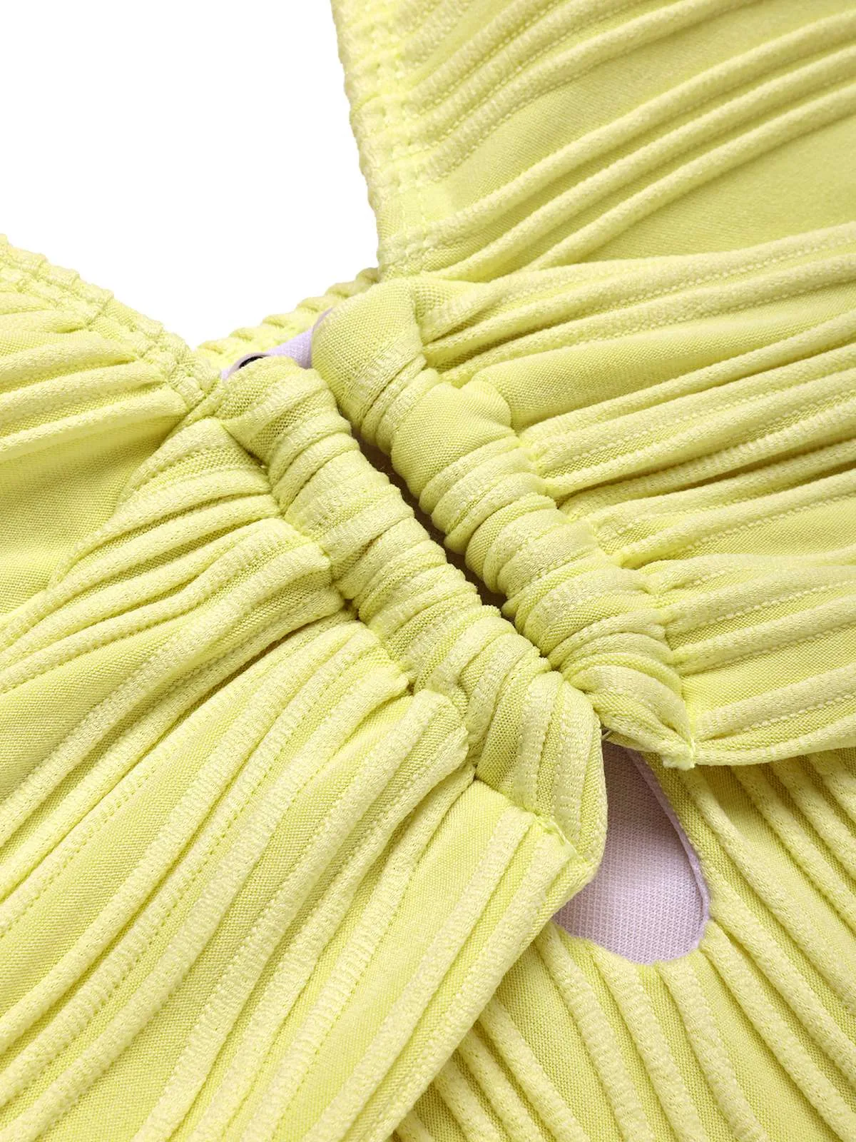 1950s Halter Hollow U-Ring Textured Swimsuit sold by Retro Stage product image thumbnail 4