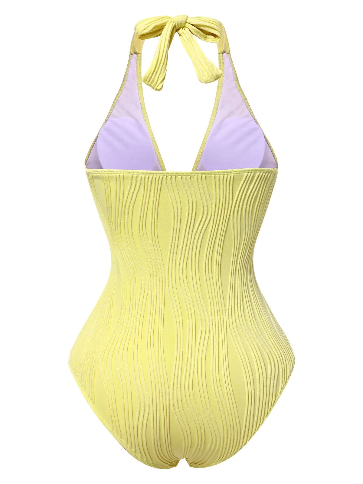 1950s Halter Hollow U-Ring Textured Swimsuit sold by Retro Stage product image thumbnail 3