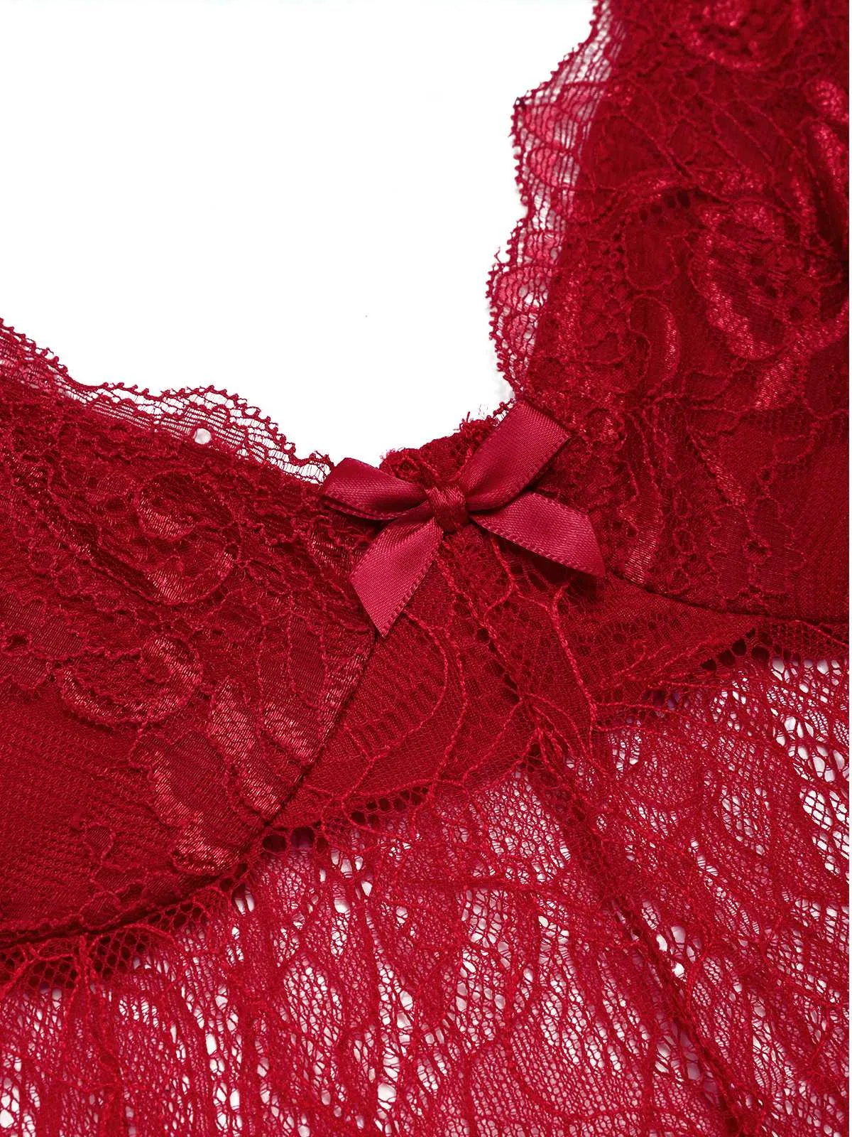 1930s Solid Spaghetti Strap Lace Chiffon Nightdress sold by Retro Stage product image thumbnail 4