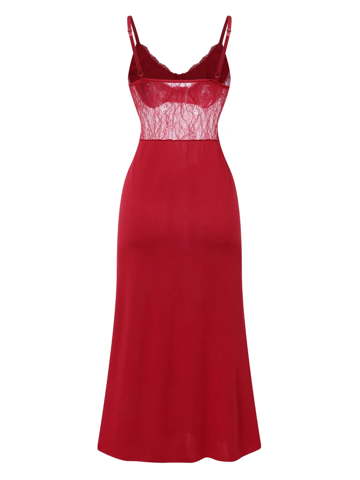 1930s Solid Spaghetti Strap Lace Chiffon Nightdress sold by Retro Stage product image thumbnail 2