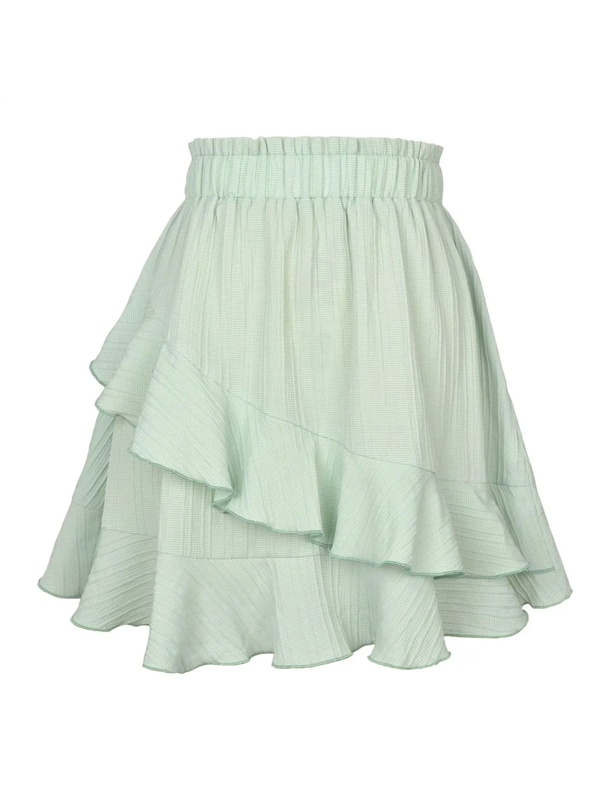 1940s Solid Irregular Ruffle Elastic Waist Skirt sold by Retro Stage product image thumbnail 5