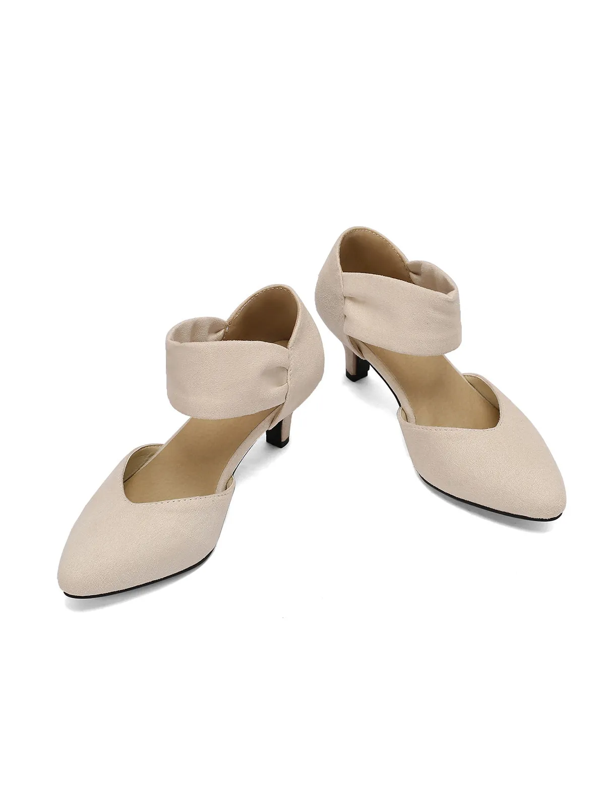 Solid Pointed Toe Suede Kitten Heels sold by Retro Stage product image thumbnail 4