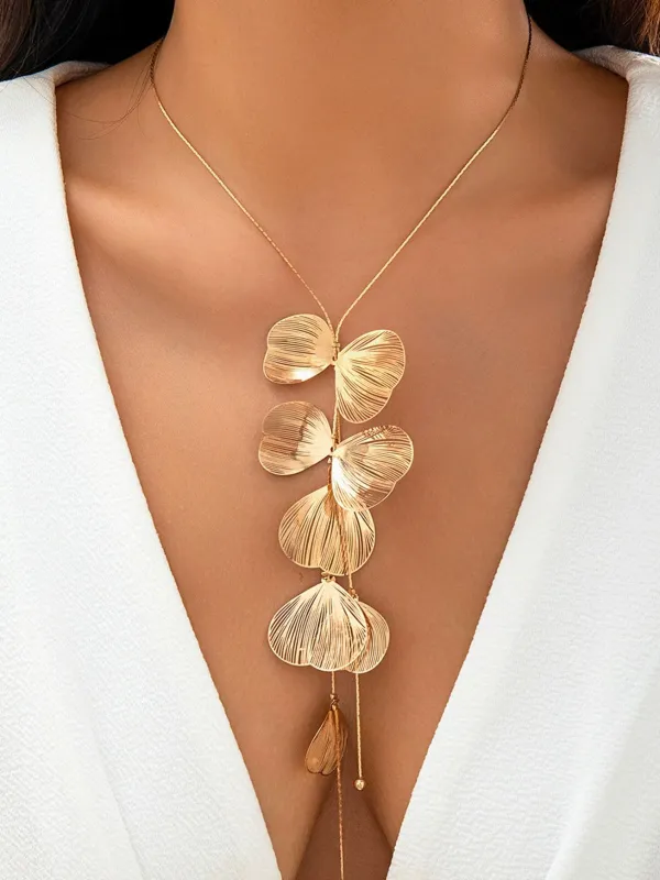 Vintage Ginkgo Leaf Necklace sold by Retro Stage