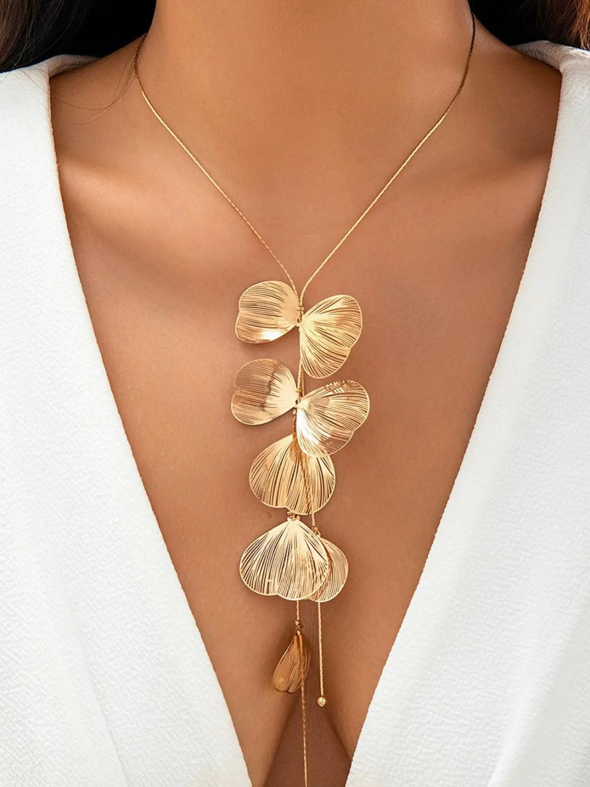 Vintage Ginkgo Leaf Necklace sold by Retro Stage