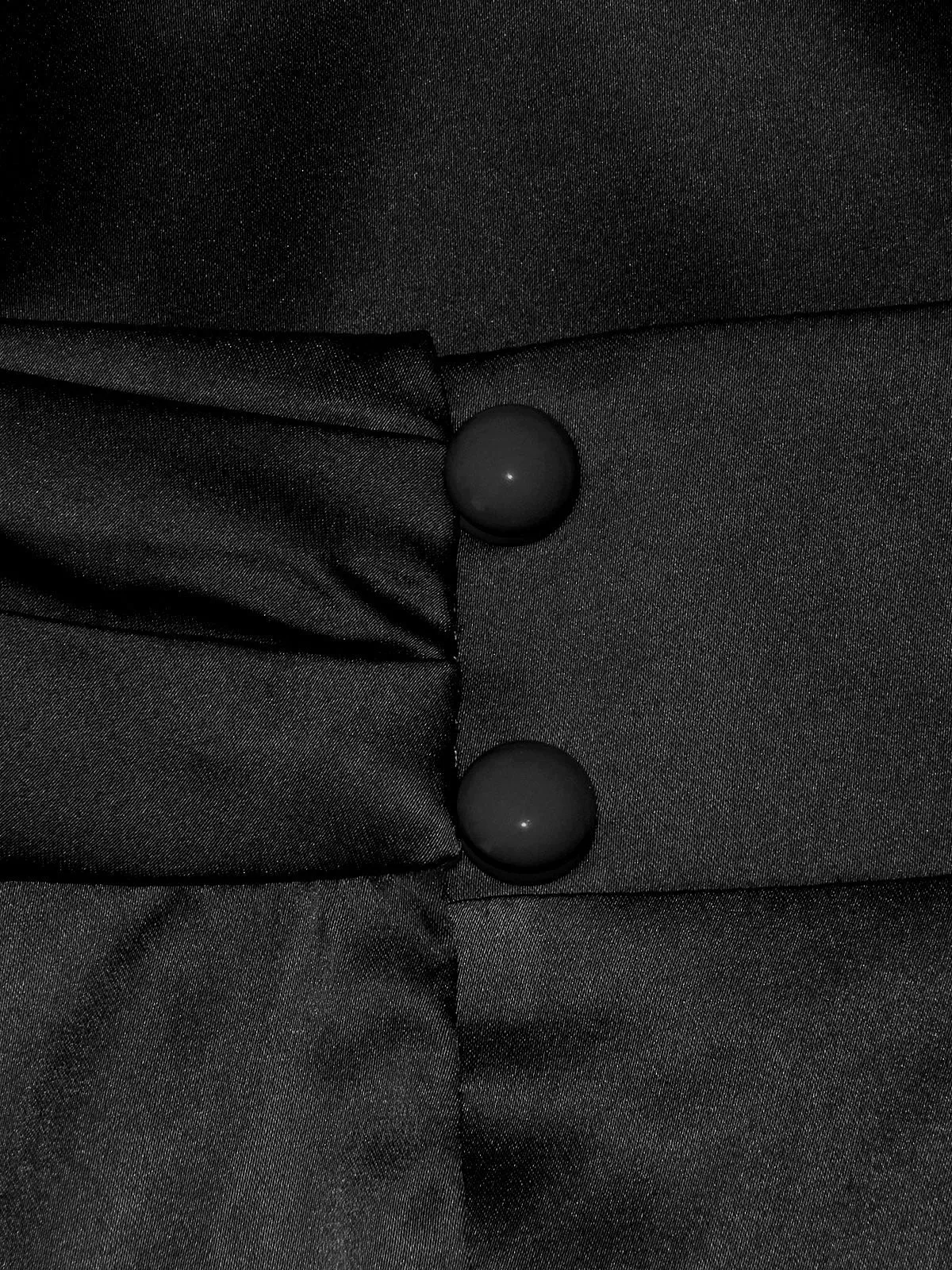 2PCS 1930s Solid Satin Mock Collar Top & Fishtail Skirt sold by Retro Stage product image thumbnail 3