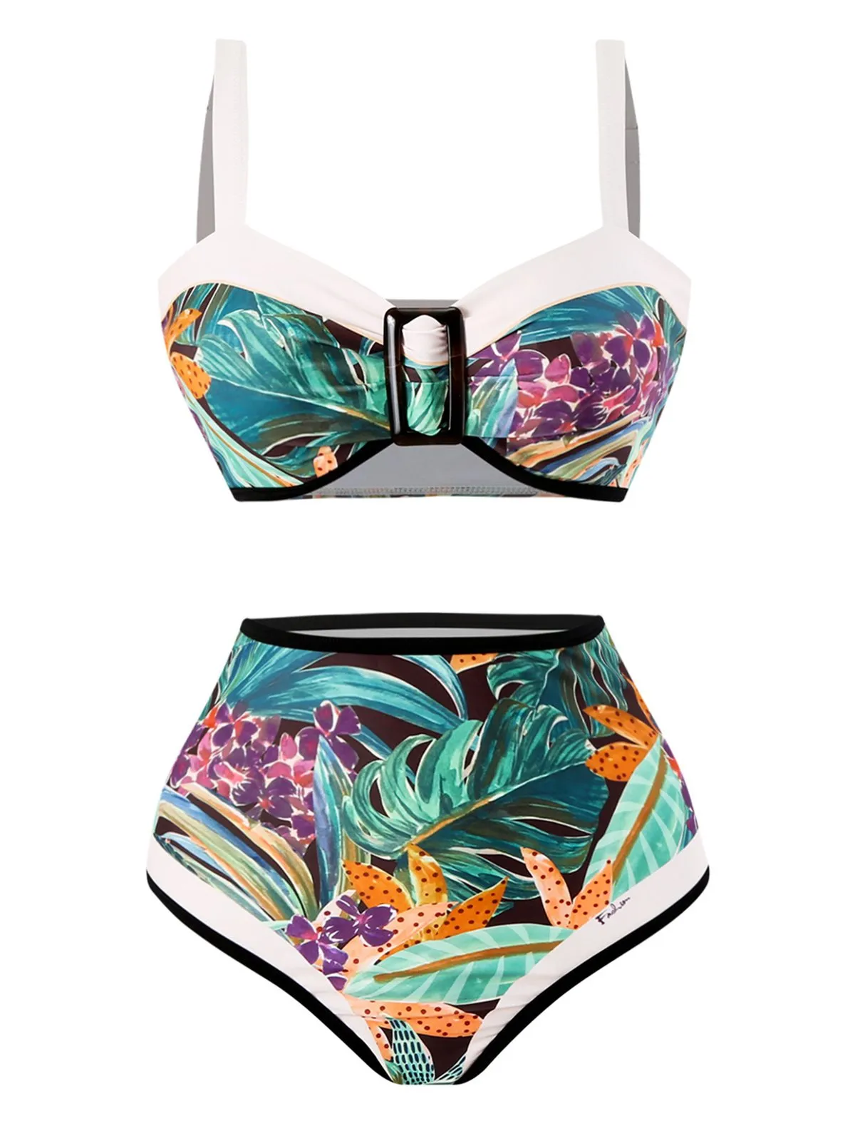 1940s Silhouette Plants Wide Straps Bikini sold by Retro Stage product image thumbnail 4