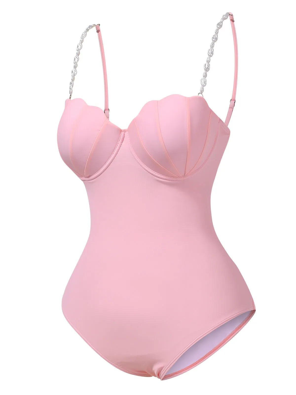 1950s Seashell Pearl Straps One-Piece Swimsuit sold by Retro Stage product image thumbnail 2