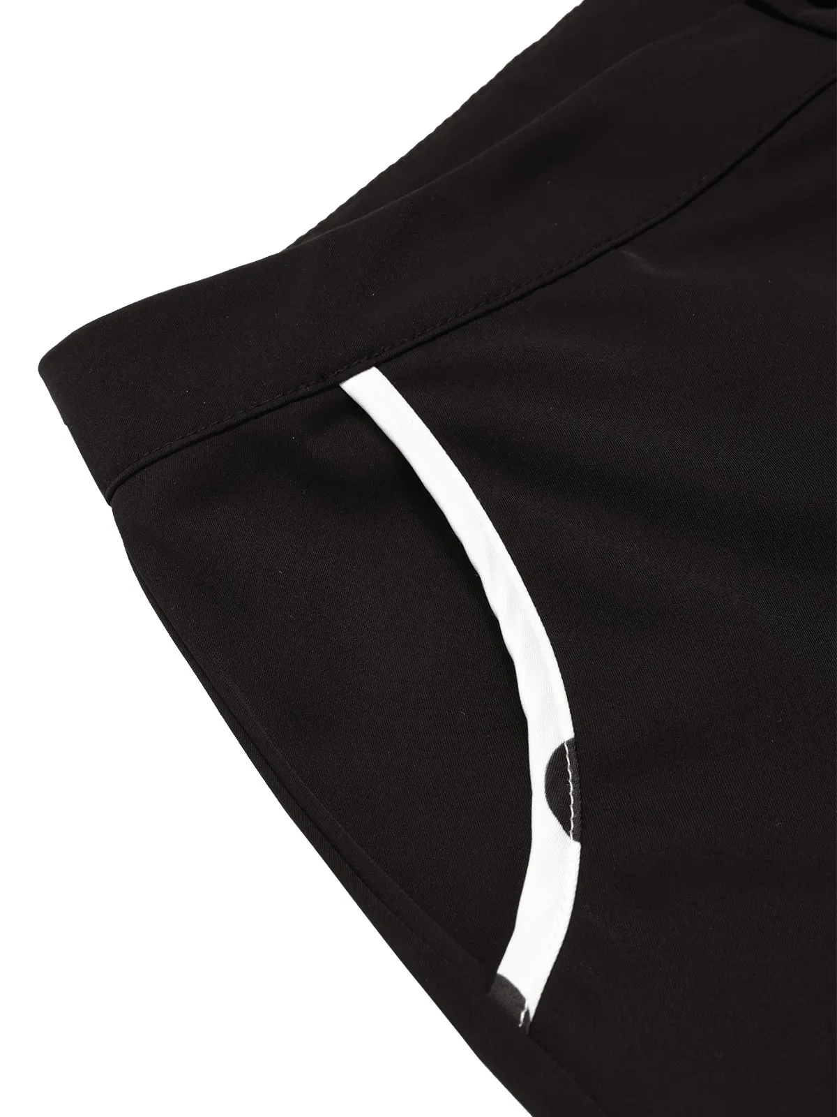 Black 1950s Contrast Trim Straight-Leg Pants sold by Retro Stage product image thumbnail 5